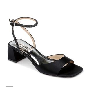 Badgely Mishka satin block heel.  Size 9.  New with tags.  Box included.